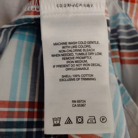 Columbia Button Down Shirt Men's Multicolor Plaid Shortsleeve Size Medium NWT - Picture 11 of 12